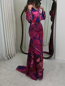 Retro Abstract Print Two-Piece Set