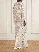 Sexy Cutout Knit Floor-Length Maxi Dress