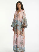 Oceanic Mirage Maxi Flow Shirt