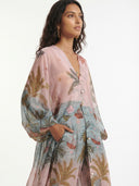 Oceanic Mirage Maxi Flow Shirt