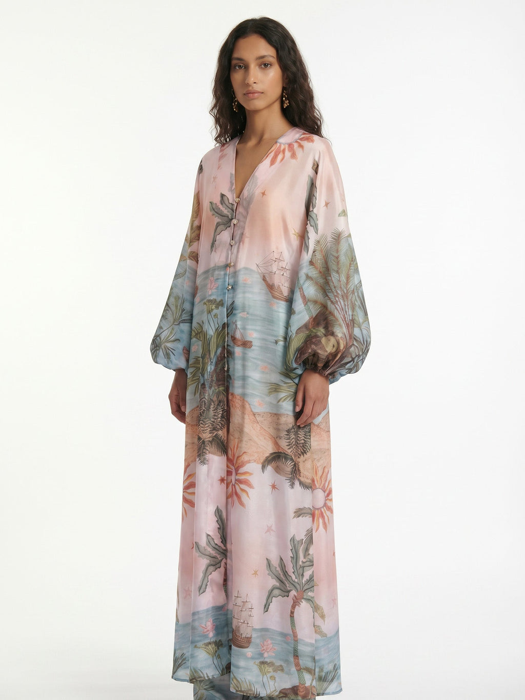 Oceanic Mirage Flow Wide Leg Pants