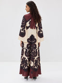 Dramatic Print Pattern Maxi Dress