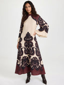 Dramatic Print Pattern Maxi Dress