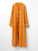 Casual Striped Lace-Up Top & Wide-Leg Pants Two-Piece Set