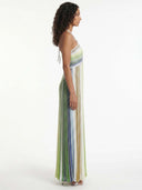 Prism Glow Halter Maxi Dress