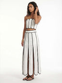 White Scallop Edge Two Piece Set