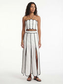 White Scallop Edge Two Piece Set