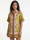 Tropical Botanical Printed Shirt & Shorts Set