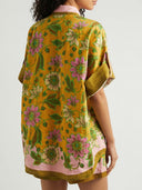 Tropical Botanical Printed Shirt & Shorts Set