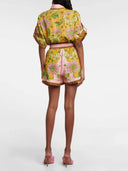 Tropical Botanical Printed Shirt & Shorts Set