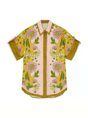 Tropical Botanical Printed Shirt & Shorts Set