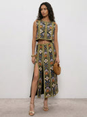 Nomad Heritage Printed Wrap Top