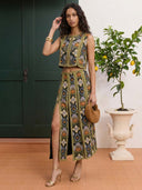 Nomad Heritage Printed Wrap Top