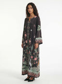 Midnight Garden Kimono Maxi Dress