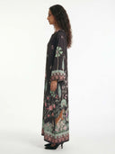 Midnight Garden Kimono Maxi Dress