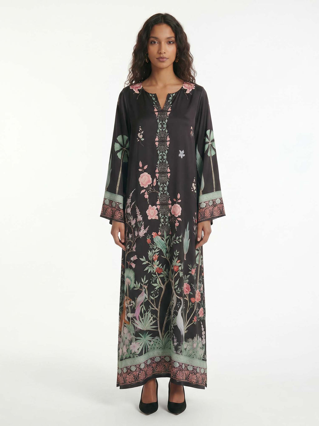 Midnight Garden Kimono Maxi Dress