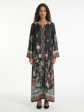 Midnight Garden Kimono Maxi Dress