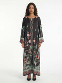 Midnight Garden Kimono Maxi Dress