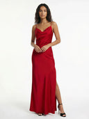Elegant Bordeaux Maxi Dress