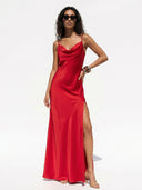 Elegant Bordeaux Maxi Dress