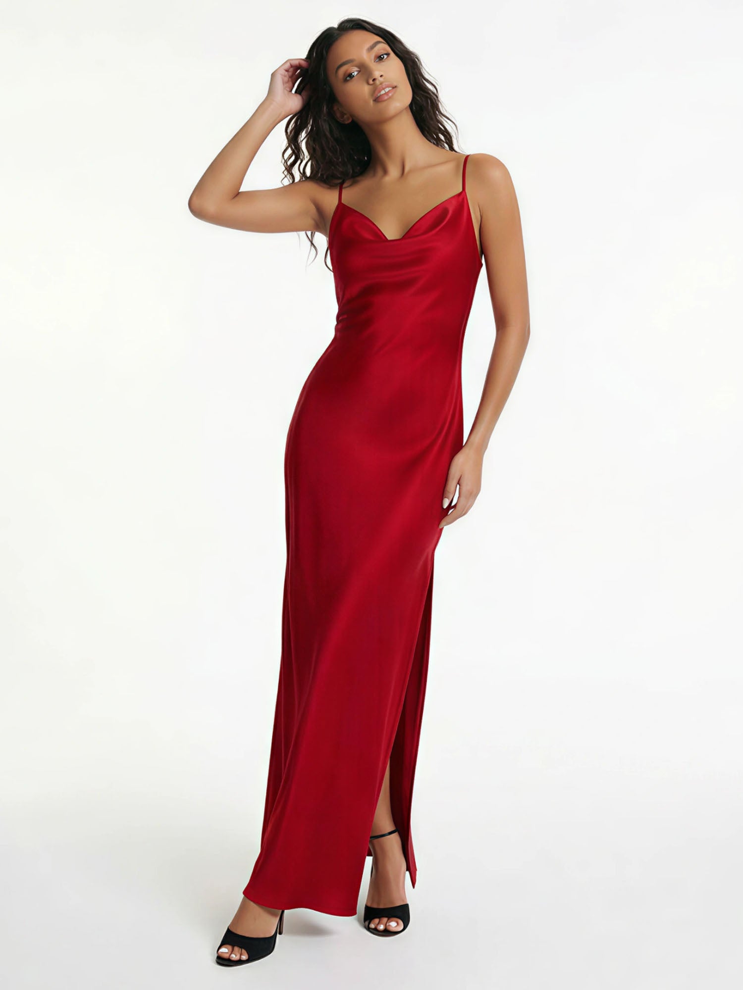Elegant Bordeaux Maxi Dress