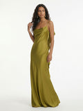 Green Elegant Bordeaux Maxi Dress