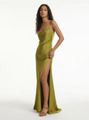 Green Elegant Bordeaux Maxi Dress