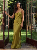 Green Elegant Bordeaux Maxi Dress