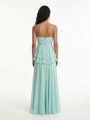 Mint Ruffle Cascade Maxi Dress