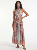 Terracotta Paisley Printed Halter Set