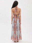 Terracotta Paisley Printed Halter Set