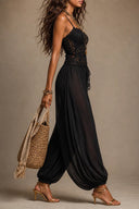 Sexy Lace Spaghetti Strap Sheer Jumpsuit