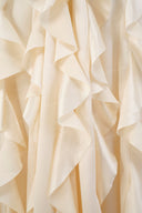 Elegant Halter Neck Ruffled Cutout Maxi Dress