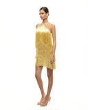 Exquisite Halter Layered Fringe Mini Dress