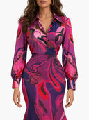 Retro Abstract Print Two-Piece Set