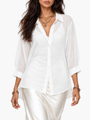 Flowy Chiffon Top & Satin Slip Dress Two-Piece Set