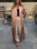 Elegant Satin Fringe Jacket