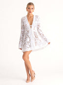 Exquisite Lace Deep V-Neck Mini Dress