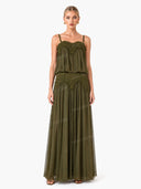 Sexy Lace Spaghetti Strap Mesh Maxi Dress