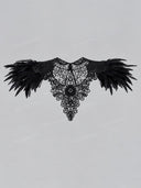 Feather Shoulder Lace Cape Collar