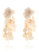 Mother of Pearl Disc Drop Earrings