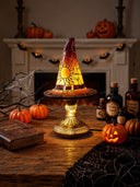 Halloween Sun Witch Hat Stained Glass Table Lamp