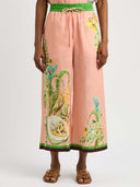 Papaya Garden Print Oversized Shirt