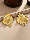 Minimalist Irregular Pleated Earrings