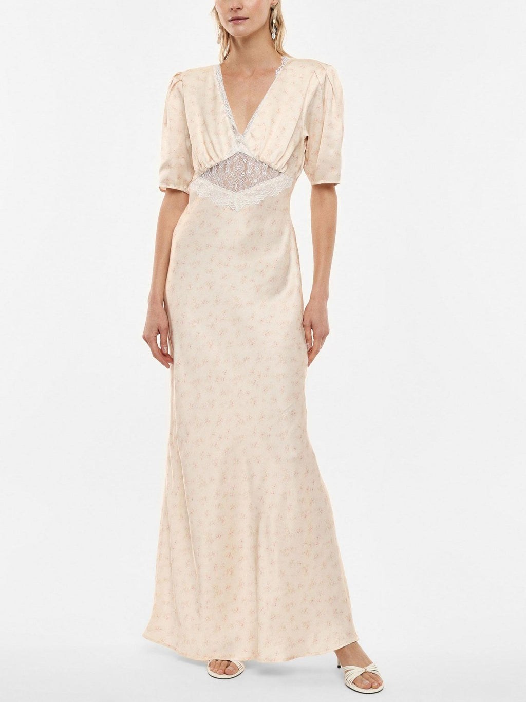 Floral Puff Sleeve Maxi Dress