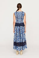Floral Print Square Neck Peplum Lace Trim Two-Piece Set