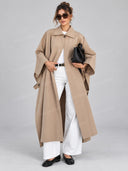 Oversized Cape Sleeve Long Trench Coat