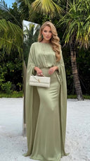 Luxury Minimalist Draped Maxi Dress