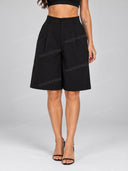 Asymmetric Fringe Top & Tailored Shorts Two Piece Set