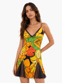 Printed Sling Mini Dress